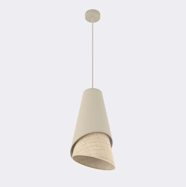 Висяща лампа на кабел MODA 1xE27/15W/230V бежов/ратан