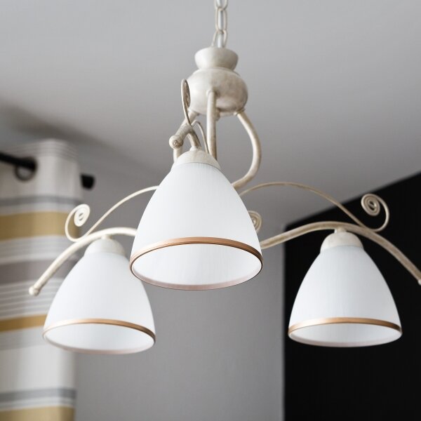 Brilagi - LED полилей на верига ANTICO 3xE27/60W/230V 3000K, бяла патина
