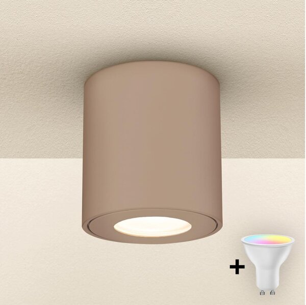 Brilagi - LED RGBW димируемо осветително тяло за баня MIA 1xGU10/4,8W/230V 84x80 mm бежово IP54