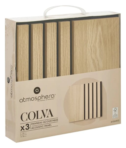 Комплект декоративен панел atmosphera Colva, MDF, 30x30 cm, 3 бр