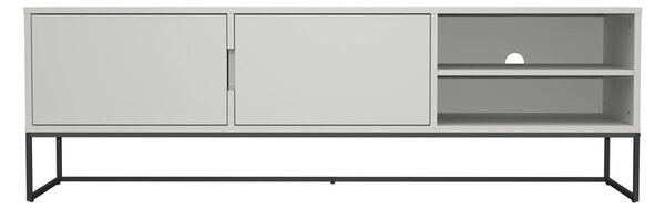 Бяла маса за телевизор с черни метални крака, широчина 176 cm Lipp - Tenzo