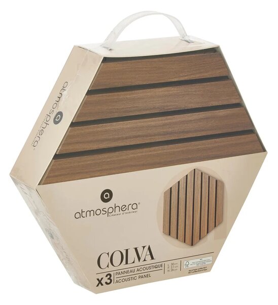 Комплект декоративен панел atmosphera Colva, MDF, 30x26 cm, 3 бр - Бежов