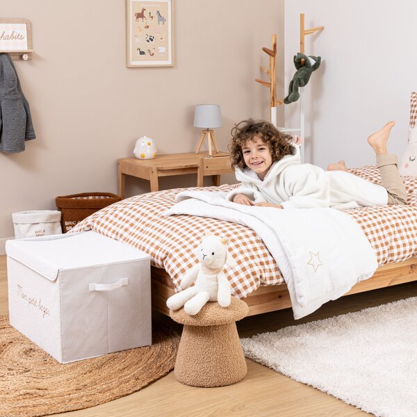 Кутия за съхранение на играчки atmosphera Teddy, 36х36х57 cm - Бял