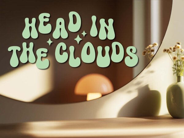 Стикер за огледало S7 – Head in the clouds 47x20