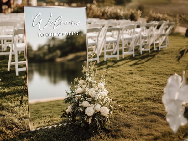 Стикер за огледало S13 – Welcome to our wedding