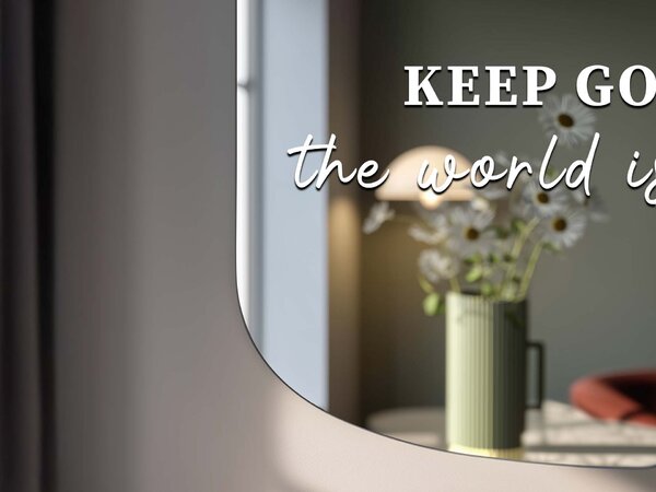Стикер за огледало S27 – KEEP GOING, the world is yours
