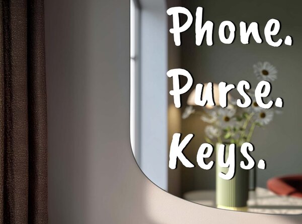Стикер за огледало S31 – Phone. Purse. Key