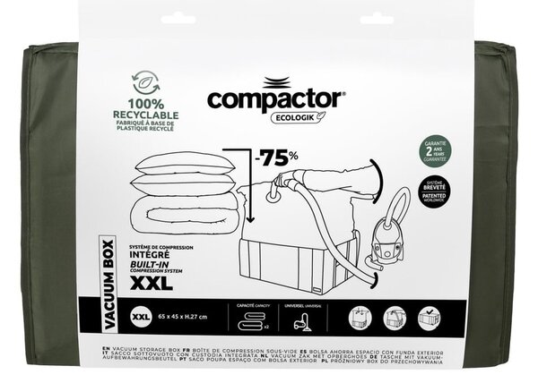 Вакуумна текстилна кутия за съхранение на дрехи 65x45x27 cm Ecologik – Compactor