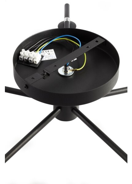 Jupiter 2049 - Полилей за директен монтаж PRATO 5xG9/14W/230V черно/бяло