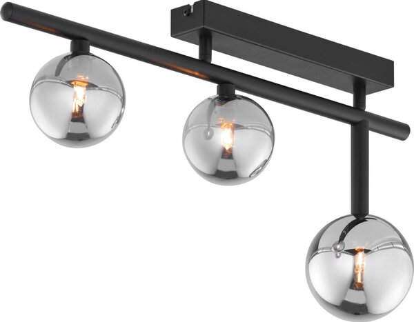 Jupiter 1907 - Плафон NEPTUN 3xG9/14W/230V черен/димчато сив