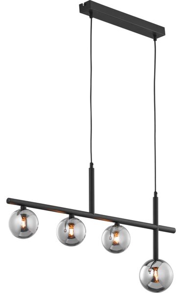 Jupiter 1908 - Полилей на кабел NEPTUN 4xG9/14W/230V черен/димно сив