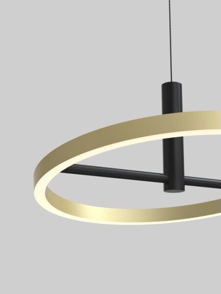 Wofi 6016-104L - LED димируем полилей на кабел BREST LED/19W/230V черен/златист