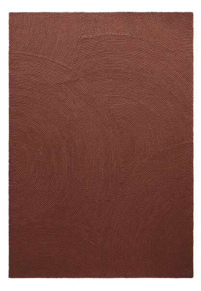 Ръчно изработен вълнен килим в тухлен цвят 80x150 cm Calmio – Hanse Home