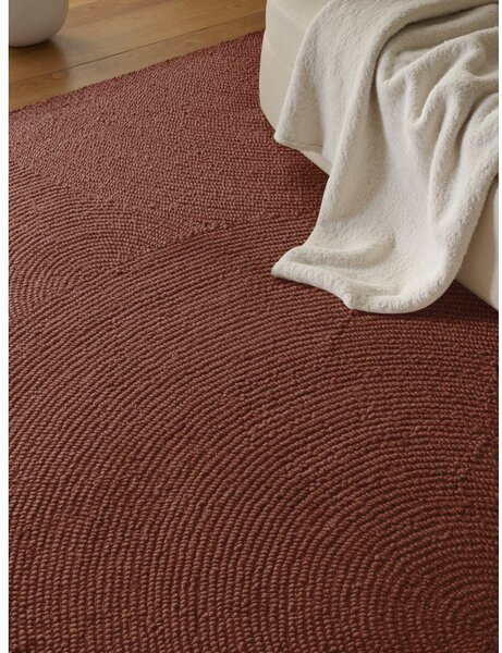 Ръчно изработен вълнен килим в тухлен цвят 80x150 cm Calmio – Hanse Home