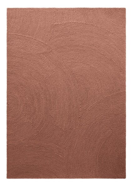 Теракотен ръчно изработен вълнен килим 80x150 cm Calmio – Hanse Home
