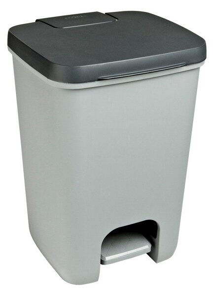 Сиво пластмасово кошче за боклук с педал 20 l Essentials – Curver