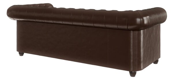 Тъмнокафяв диван от изкуствена кожа 203 cm York - Ropez