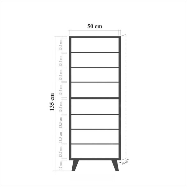 Висока етажерка за обувки Flinta Romance, височина 128 cm - Vella