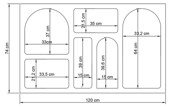 Бял стенен рафт на няколко нива 120 cm Lorin – Kalune Design