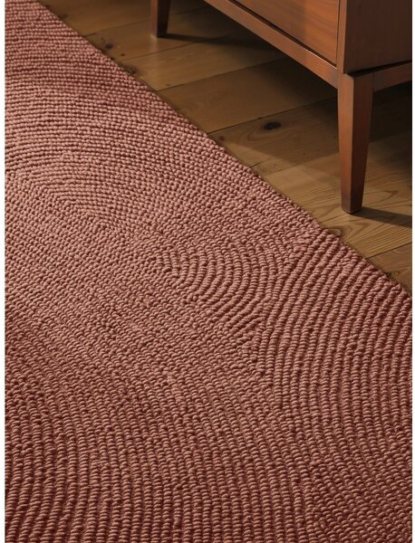 Теракотена ръчно изработена вълнена пътека 80x200 cm Calmio – Hanse Home