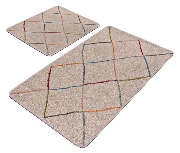 Бежови килими за баня в комплект 2 бр. 60x100 cm – Mila Home