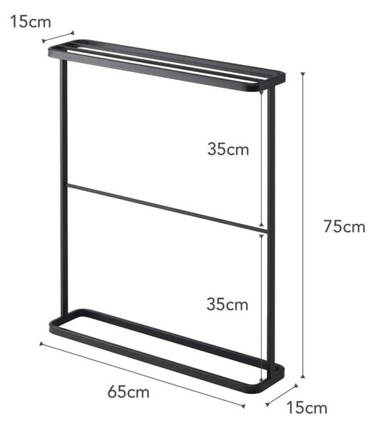 Черна стойка за кърпи Tower - YAMAZAKI