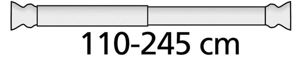 Бял прът за душ завеса 110 - 245 cm – Wenko