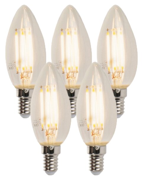 Комплект от 5 E14 димируеми LED свещи B35 5W 380lm 2700K