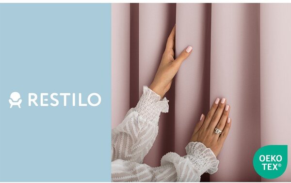 Сиво-розово затъмняващо перде 140x250 cm Carli Tie – Restilo