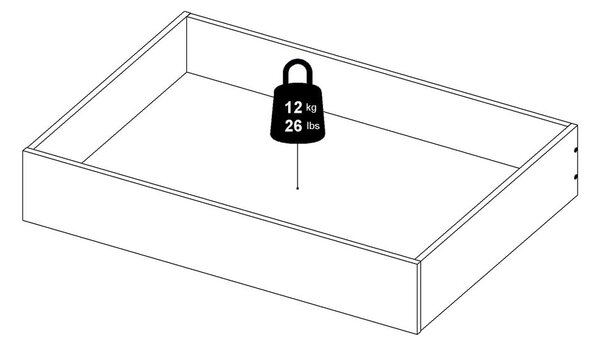 Бели чекмеджета за под леглото в комплект от 2 бр. 90x190/140x190 cm Naia – Tvilum