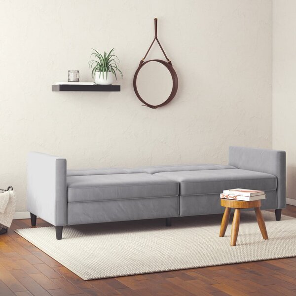 Светлосив кадифен диван 203 cm Hartford – Støraa