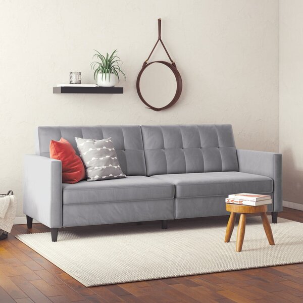 Светлосив кадифен диван 203 cm Hartford – Støraa