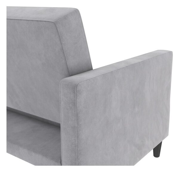 Светлосив кадифен диван 203 cm Hartford – Støraa