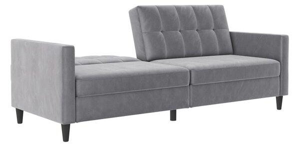 Светлосив кадифен диван 203 cm Hartford – Støraa