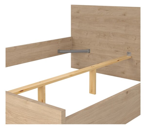 Двойно легло от декор от дъб в естествен цвят 160x200 cm Naia – Tvilum