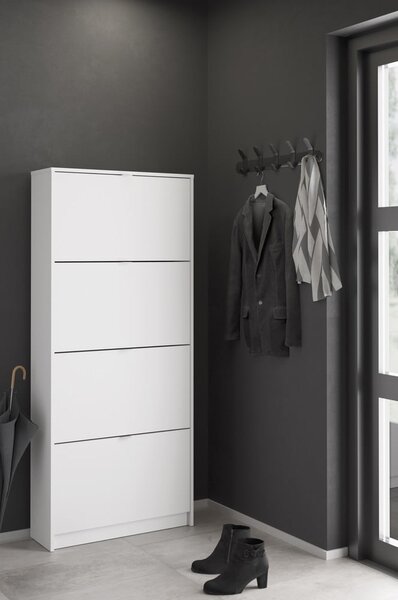 Бяла накланяща се стойка за обувки Shoes – Tvilum