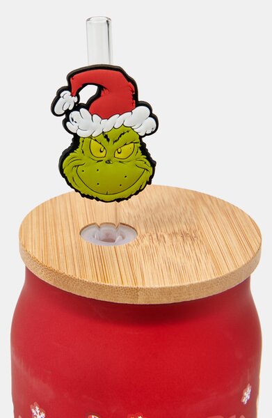 Sinsay - Чаша с капак и сламка Grinch - многоцветен
