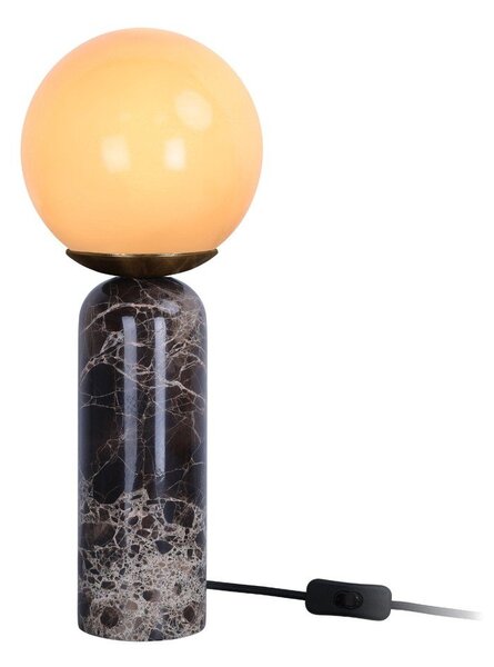 Тъмнокафява мраморна настолна лампа (височина 38 cm) Lazio Sphere – Leitmotiv