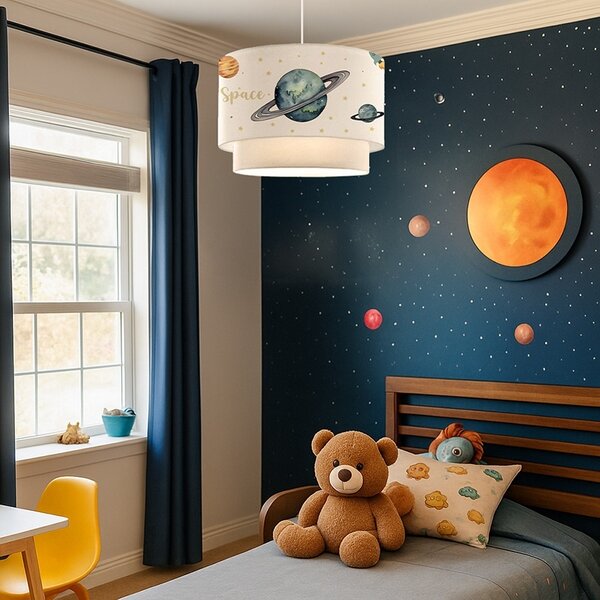 Детски полилей, Saturn, Pako World, многоцветен-бял, 30x30x20 см