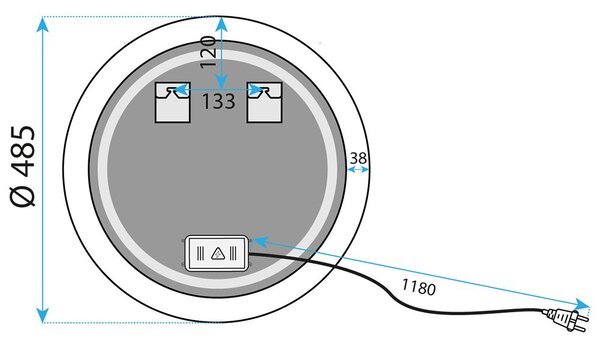 Стенно LED огледало YH-BL-1 50 см
