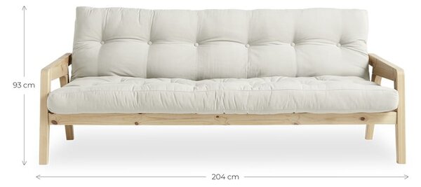 Кафяв разтегателен диван 204 cm Grab - Karup Design