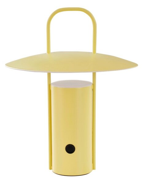 Жълта метална LED затъмняваща се настолна лампа (височина 24 cm) Venna – Jotex