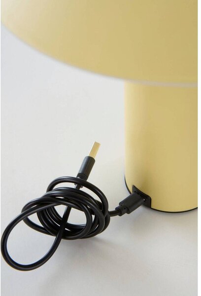 Жълта метална LED затъмняваща се настолна лампа (височина 24 cm) Venna – Jotex