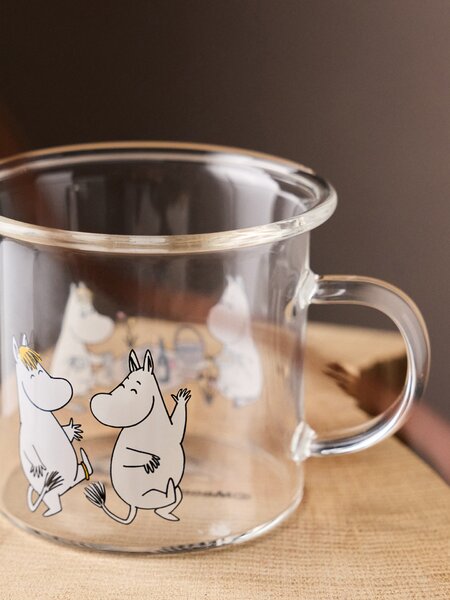 Sinsay - Стъклена чаша с дръжка The Moomins - многоцветен