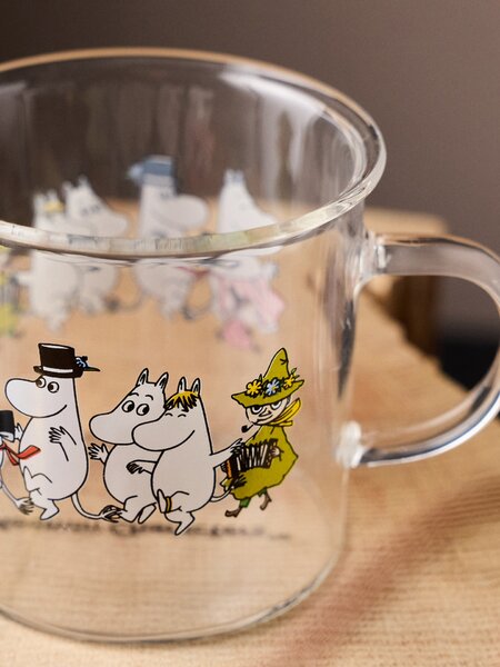 Sinsay - Стъклена чаша с дръжка The Moomins - многоцветен