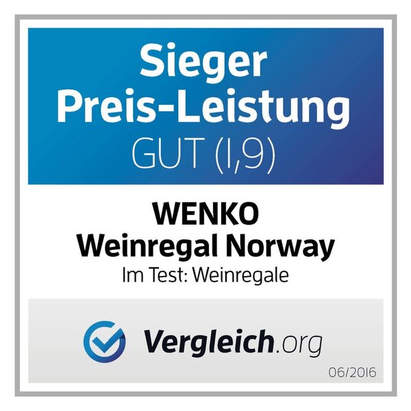 Стойка за вино от орехово дърво за 12 бутилки вино Norway - Wenko