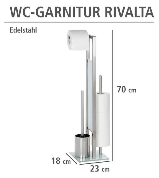 Четка за тоалетна с държач за тоалетна хартия Rivalita Rivalta - Wenko