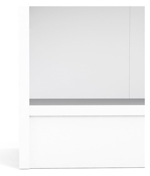 Бял шкаф за книги 79x203 cm Basic - Tvilum
