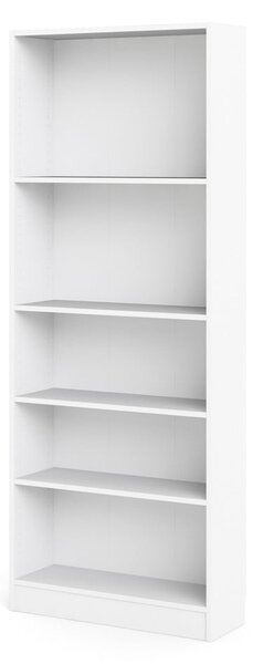 Бял шкаф за книги 79x203 cm Basic - Tvilum