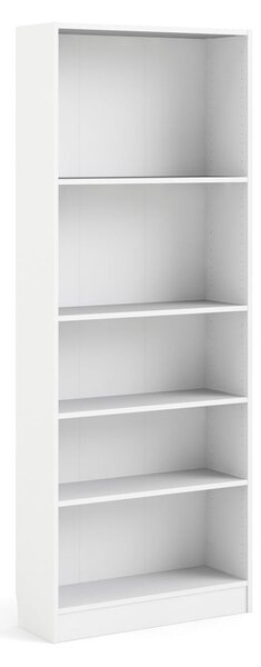 Бял шкаф за книги 79x203 cm Basic - Tvilum